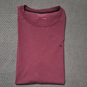 Calvin Klein Burgundy Crew Neck Tee